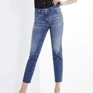 Adriano Goldschmied Isabelle High-Rise Straight Crop Jeans 26R